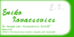 eniko kovacsevics business card